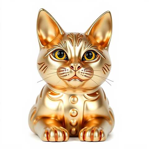 Preview for Golden-lucky-cat-figurine-aistickerunique-template-8cb50