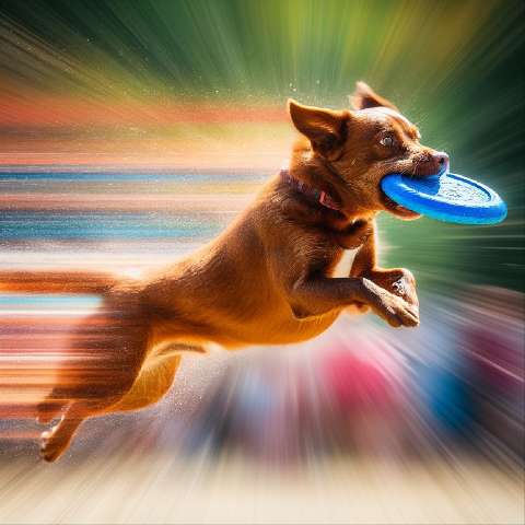 Preview for Dog Catching Frisbee Template