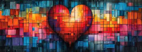 Preview for Vibrant-heart-artwork-valentines-facebook-template-7968c