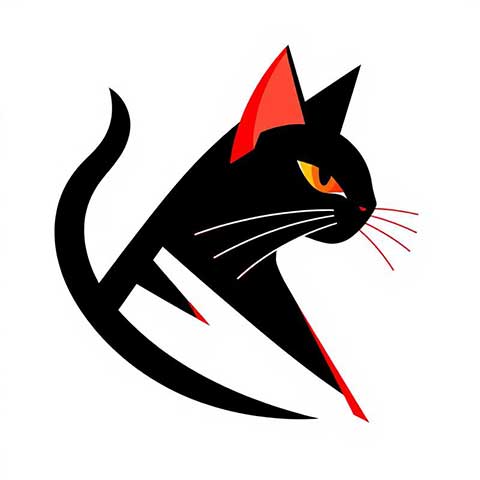 Preview for Black-cat-graphic-design-aistickerartstyle-template-106a0