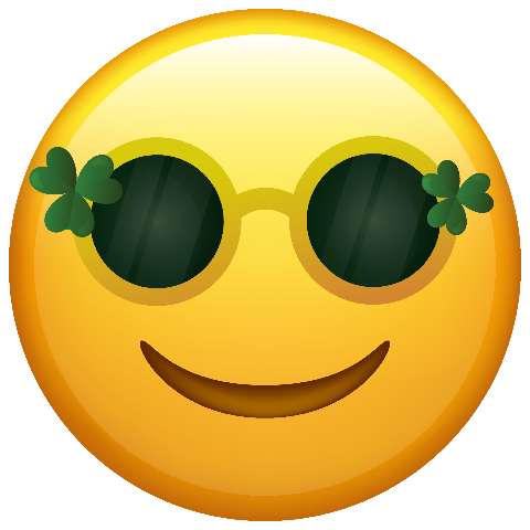 Preview for Cool-shamrock-emoji-stpatemoji-template-40564