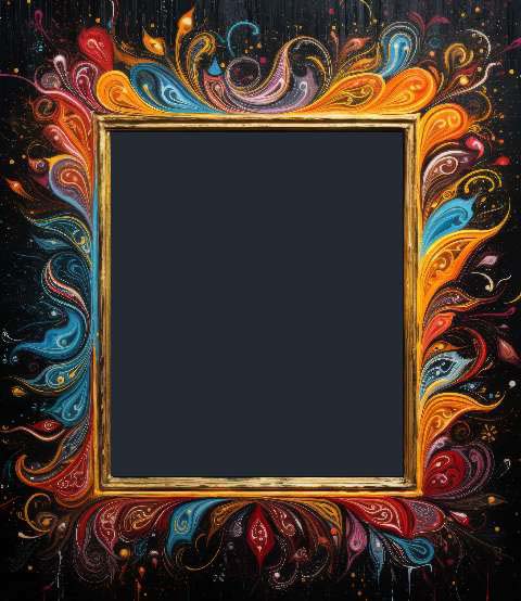 Preview for Ornate-gold-frame-design-colorful-frame-template-a5df3