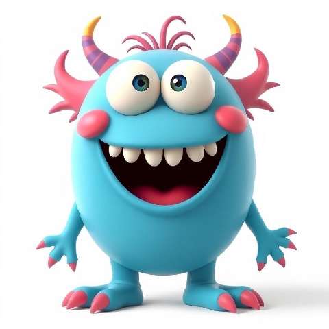 Preview for Cartoon-blue-monster-character-aimonsterstyle-template-54bb1
