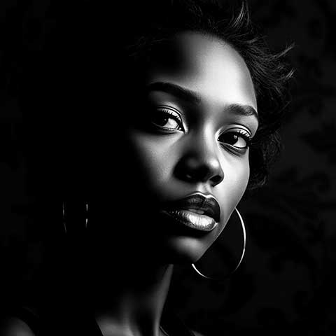 Preview for Dramatic-black-and-white-portrait-aiphotography-template-ca7b8