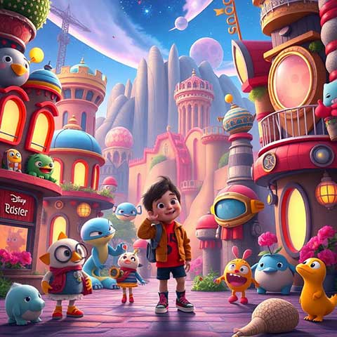 Preview for Fantasy-city-cartoon-adventure-aicartoon-template-0ac6d