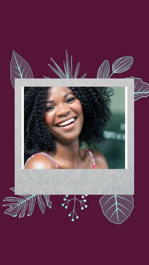 Preview for Smiling-woman-curly-hair-portrait-photo-story-template-2f89a