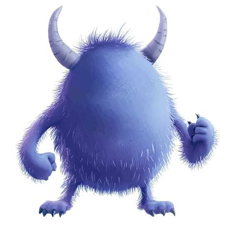 Preview for Blue-furry-monster-illustration-colorful-monster-template-11bbe