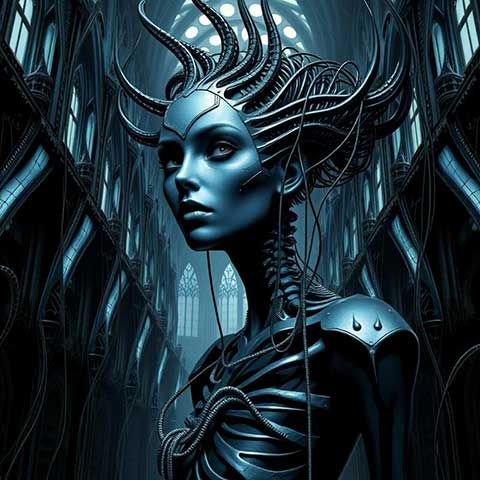 Preview for Cyborg-woman-gothic-architecture-aifeatured-template-b13ad