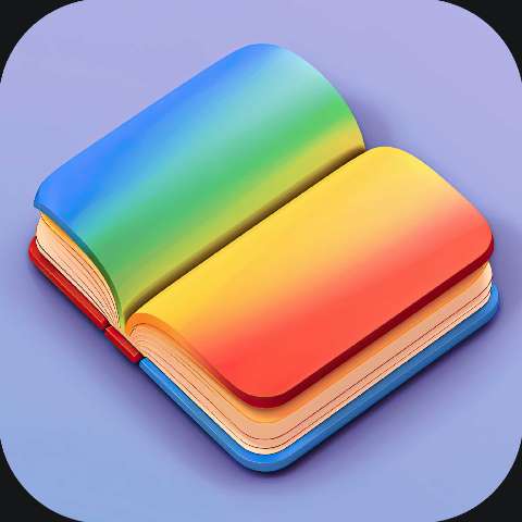 Preview for Rainbow Book App Icon Template