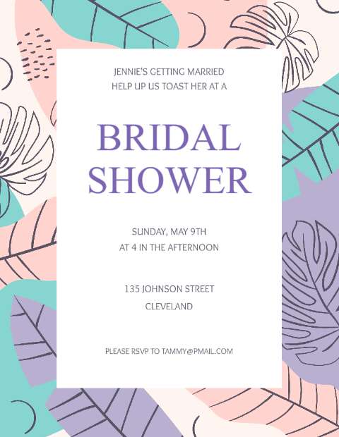 Preview for Jennies-bridal-shower-invitation-bride-template-433d9