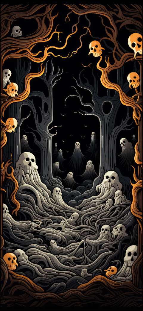 Preview for Halloween-spooky-forest-illustration-halloween-phone-template-71799