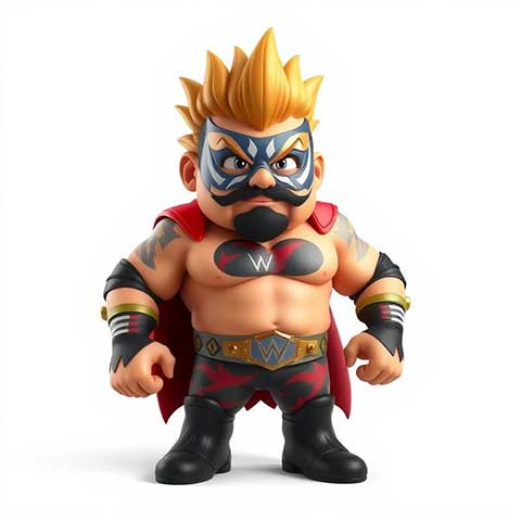 Preview for Cartoon-wrestler-figurine-aiemojicharacters-template-796fa