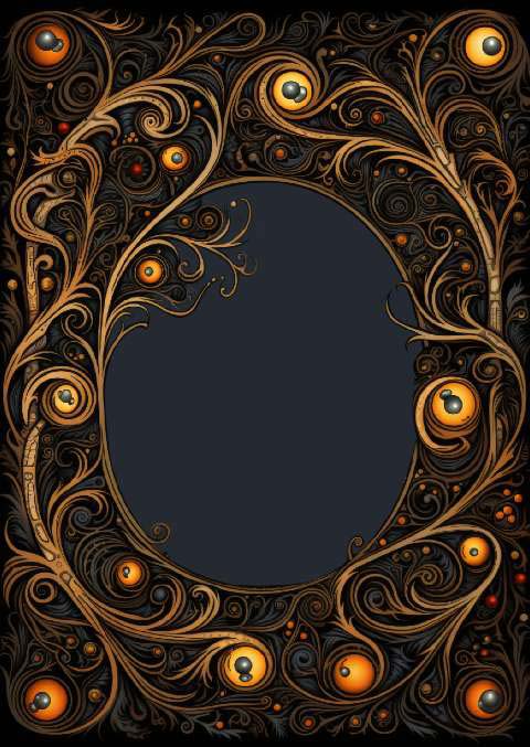 Preview for Golden-ornate-frame-design-colorful-frame-template-21040