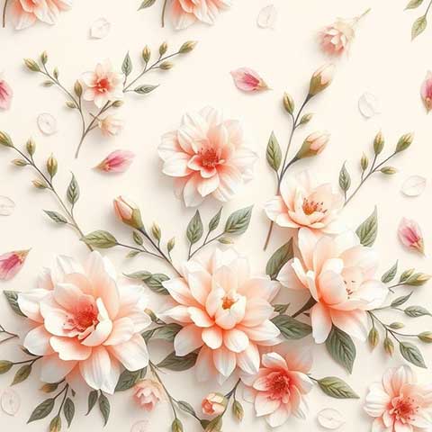 Preview for Peach-floral-pattern-design-aiartstyle-template-8a40d