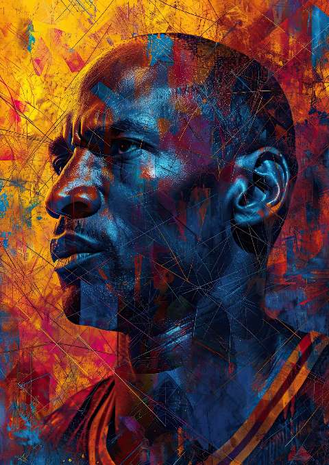Preview for Michael-jordan-abstract-art-celebrities-template-40139