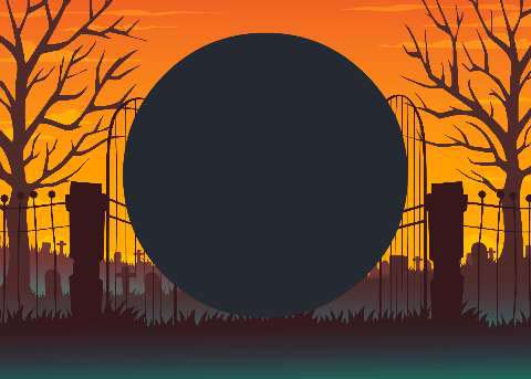 Preview for Spooky-cemetery-landscape-halloween-post-template-e4471