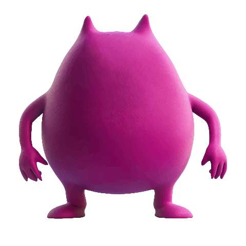 Preview for Pink-cartoon-character-3d-smooth-monster-template-0f444