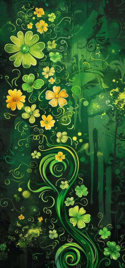 Preview for Floral-green-art-st-patricks-template-7a35d