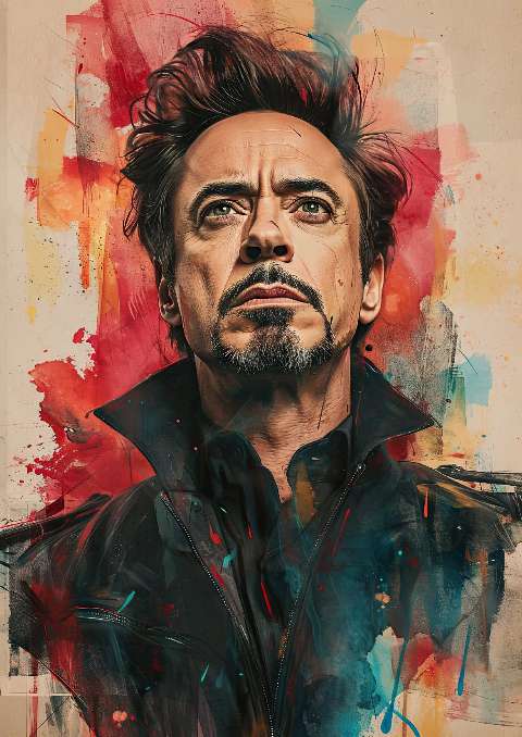 Preview for Tony-stark-digital-art-portrait-celebrities-template-e190b