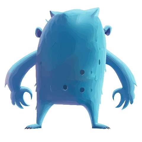 Preview for Blue-monster-character-design-whimsical-monster-template-9e1f1