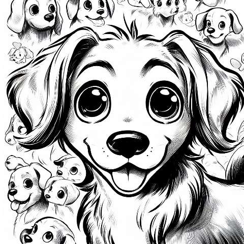 Preview for Adorable Dog Illustrations Design Template