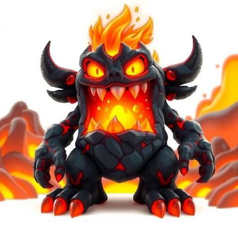 Preview for Fiery-demon-creature-illustration-aimonsterstyle-template-4257f