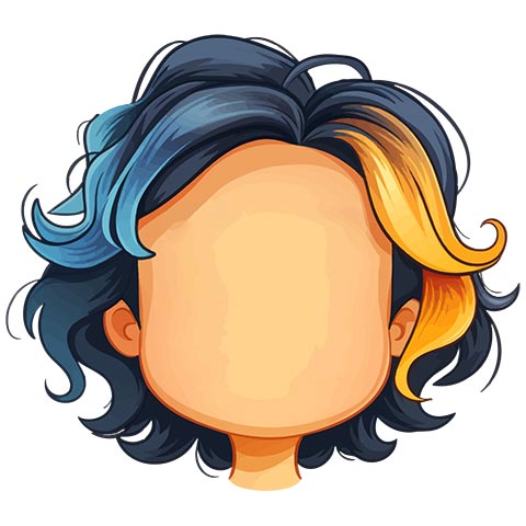 Preview for Multicolored-hair-illustration-emoji-human-template-afbd0