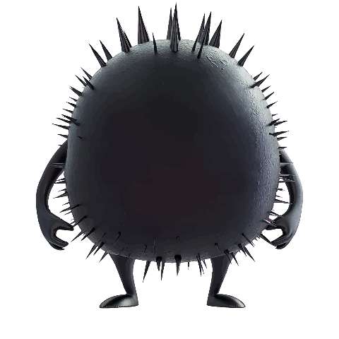 Preview for Spiky-black-character-figure-dark-monster-template-3b2fd