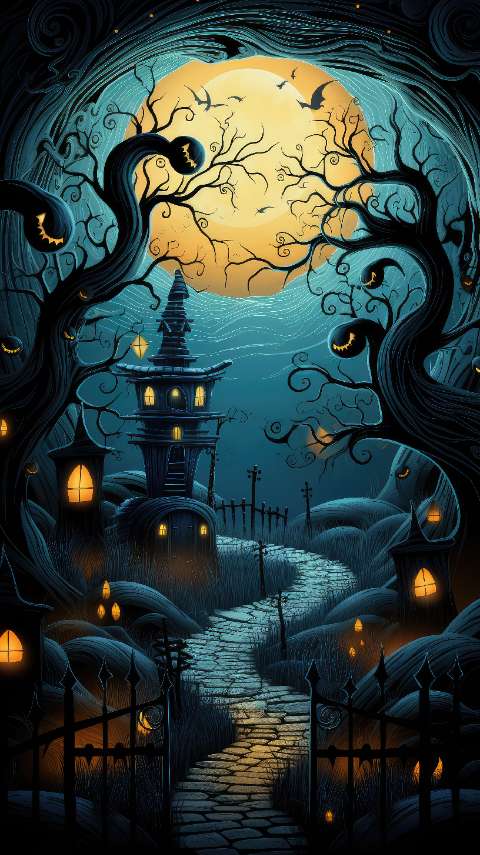 Preview for Halloween-night-tower-scene-halloween-story-template-c6f53