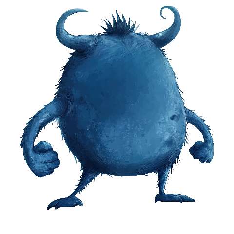 Preview for Blue-monster-character-design-whimsical-monster-template-31140