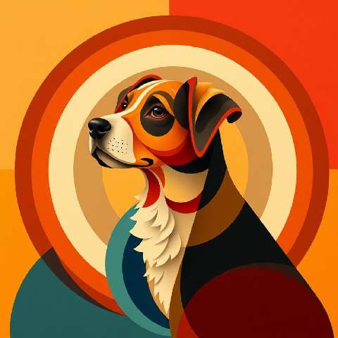 Preview for Vibrant-dog-illustration-ainewstyle-template-e1317