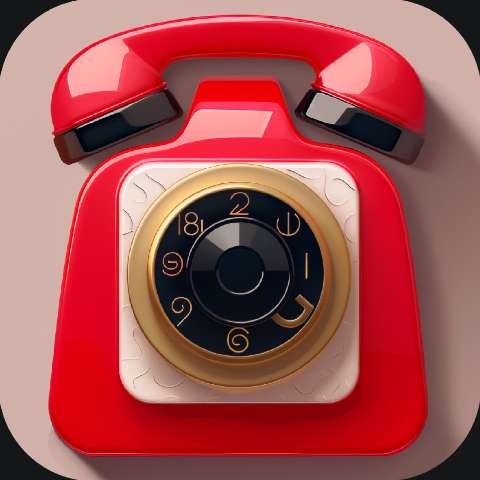 Preview for Vintage Red Rotary Phone Design Template