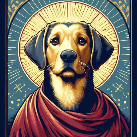 Preview for Saint Dog Iconography Design Template