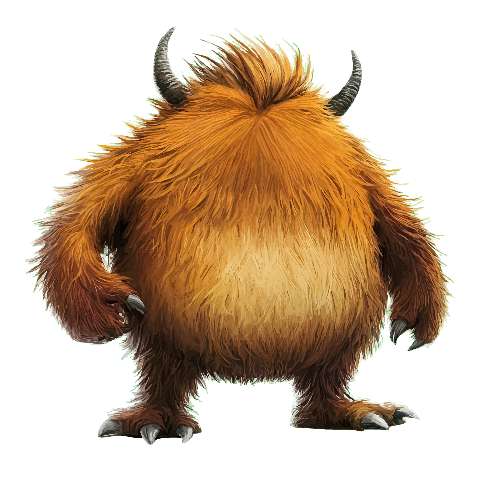 Preview for Fantasy-creature-illustration-fuzzy-monster-template-2848c