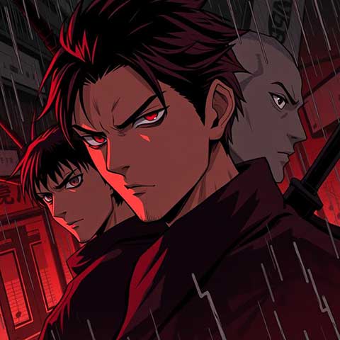 Preview for Anime-heroes-in-rain-aicartoon-template-63ef8