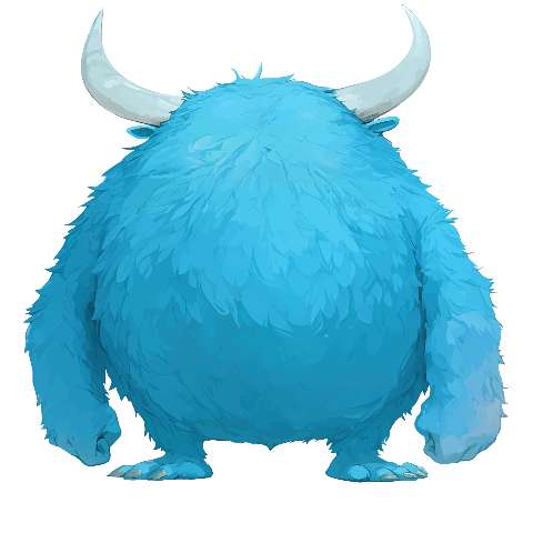 Preview for Blue-furry-monster-illustration-large-monster-template-119f5