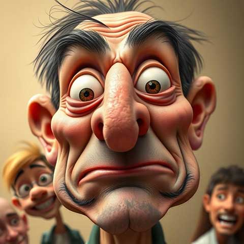 Preview for Exaggerated-cartoon-faces-aiartstyle-template-ecf80