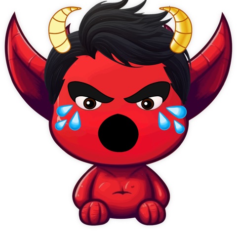Preview for Crying Devil Cartoon Character Template