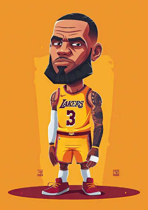 Preview for Lebron-james-lakers-illustration-celebrities-template-bcdd8
