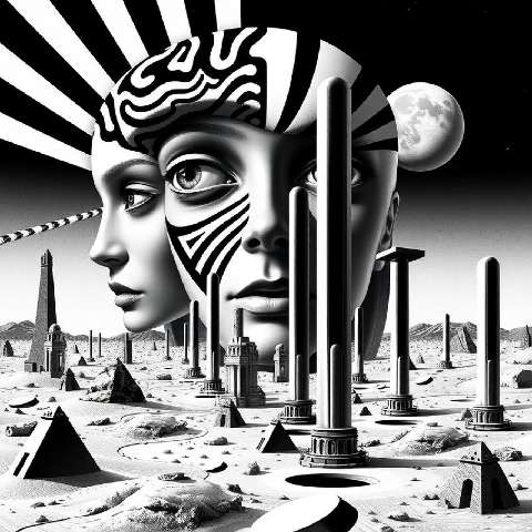 Preview for Surreal-desert-landscape-aiartstyle-template-80451