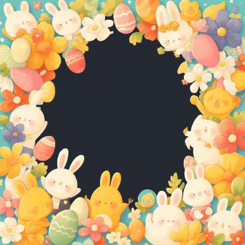 Preview for Easter-bunny-frame-template-easter-frame-15af9
