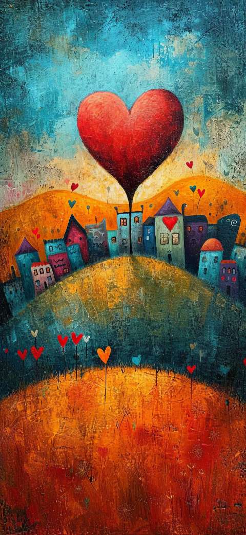 Preview for Heartfelt-village-art-love-phone-template-aad96