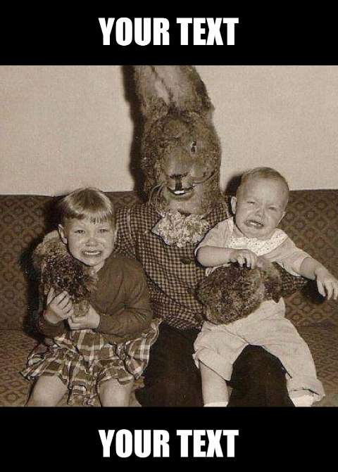 Preview for Creepy-easter-bunny-vintage-photo-easter-meme-template-1ad34