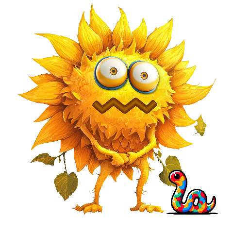 Preview for Sad-sunflower-character-silly-monster-template-e9b22