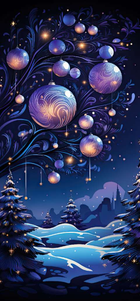 Preview for Winter-wonderland-christmas-ornaments-christmas-phone-template-8991f