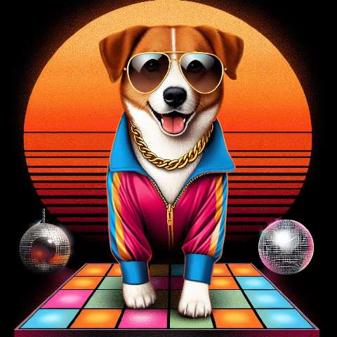 Preview for Disco Dog Dance Floor Template