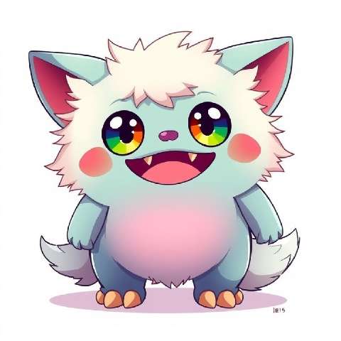 Preview for Rainbow-eyed-cartoon-creature-aimonsterstyle-template-fcd95