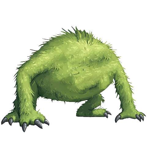 Preview for Green-furry-monster-illustration-ugly-monster-template-65af0
