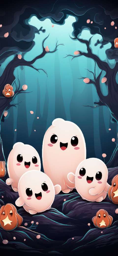 Preview for Whimsical-forest-creatures-illustration-halloween-phone-template-03da1