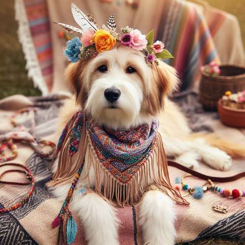 Preview for Boho Chic Dog Portrait Design Template